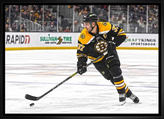 Patrice Bergeron 20" x 29" Framed Canvas Boston Bruins 31.5" x 22.5"